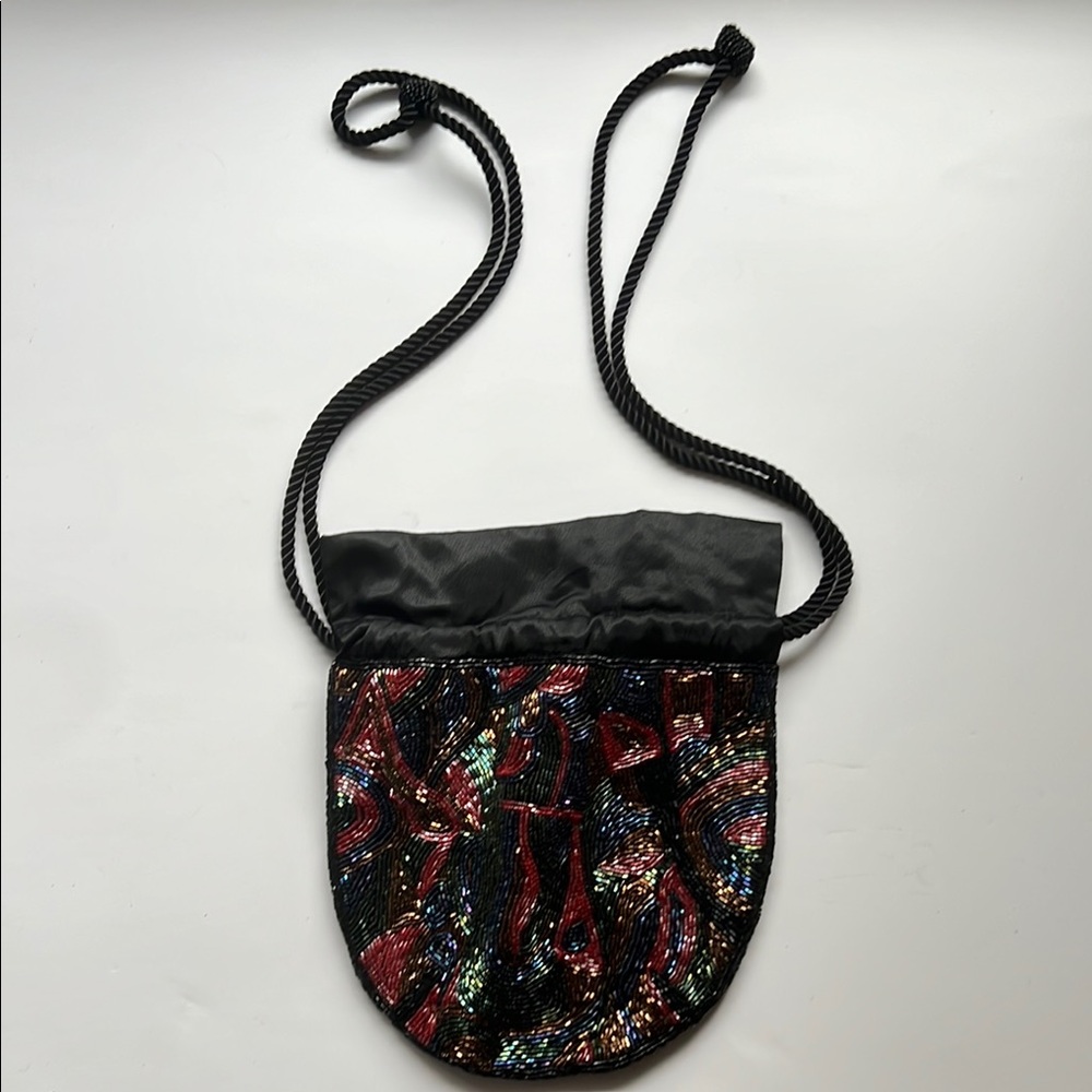 Holt Renfrew Vintage Beaded Bag Black/Red